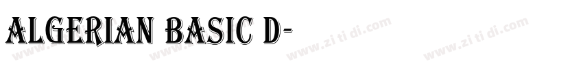 ALGERIAN BASIC D字体转换